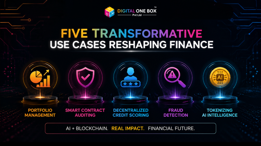 Visual representation of AI-powered smart contract auditing and decentralized fraud detection protecting a digital Web3 finance vault.